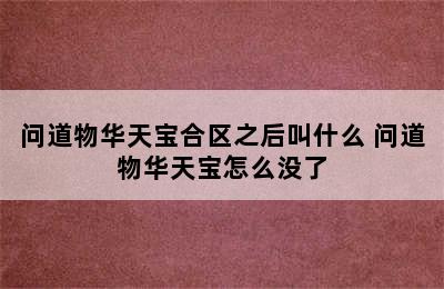 问道物华天宝合区之后叫什么 问道物华天宝怎么没了